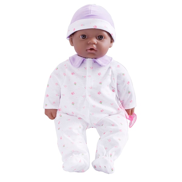 Jc Toys La Baby Soft 16in. Baby Doll, Purple with Pacifier, African-American 15031 - main